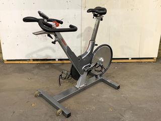 Keiser M3 Spin Bike c/w Self-Tensioning Poly V-Belt Drive & Monitor. S/N 130314-44208.