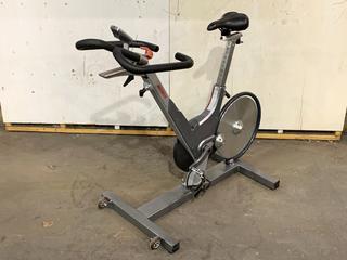 Keiser M3 Spin Bike c/w Self-Tensioning Poly V-Belt Drive & Monitor. S/N 130314-44212.