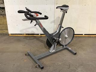 Keiser M3 Spin Bike c/w Self-Tensioning Poly V-Belt Drive & Monitor. S/N 130314-44211.