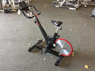 Keiser M3i Spin Bike c/w Self-Tensioning Poly V-Belt Drive & Monitor. S/N 161102-70602.