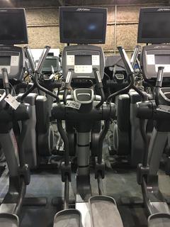 Life Fitness 95X Inspire Elliptical Cross Trainer w/ 7" Touch Screen & Programmable Workouts c/w Life Fitness 17" LCD HDMI TV. S/N XTM 100189