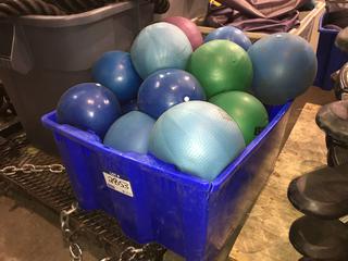 Quantity of Assorted Small Yoga/Pilates Balls.