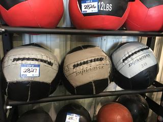 (3) Medicine Balls, (2) 16lb & (1) 20lb.