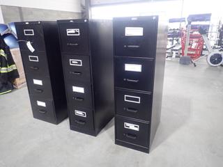 Qty Of (3) 4-Drawer Filing Cabinets