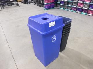 Recycle Bin C/w Qty Of Garbage Cans