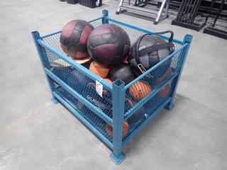 Qty Of Assorted Size Medicine Balls *Note: Crate Not Included*