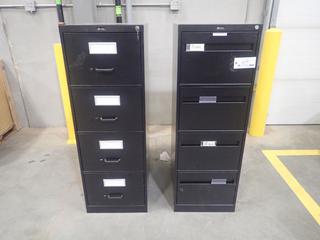 (2) 18in X 27in X 52in 4-Drawer Filing Cabinets. *Note: This Item Is Located At 7103 68AVE NW- Location 2*