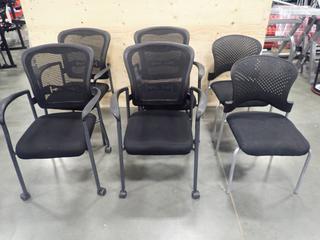 Qty Of (3) Rolling Chairs C/w (3) Chairs *Note: Missing Wheel On (1) Chair, This Item Is Located At 7103 68AVE NW- Location 2*