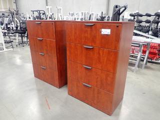 (2) 3ft X 22in X 54in 4-Drawer Filing Cabinets *Note: This Item Is Located At 7103 68AVE NW- Location 2*