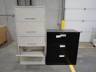 30in X 18in X 65in 5-Drawer Filing Cabinet C/w 3ft X 19in X 39in 3-Drawer Filing Cabinet *Note: (1) Door Broke On 5-Drawer, This Item Is Located At 7103 68AVE NW- Location 2*