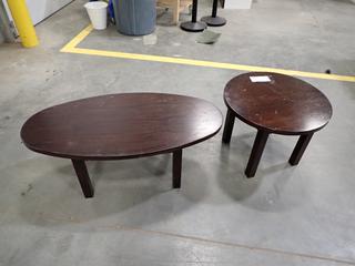 42in X 21in X 16in Coffee Table C/w 2ft X 2ft X 18in End Table. *Note: Has Scratches, This Item Is Located At 7103 68AVE NW- Location 2*