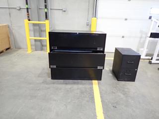 42in X 18in X 39in 3-Drawer Filing Cabinet C/w (1) 14in X 22in X 2ft 2-Drawer Filing Cabinet *Note: This Item Is Located At 7103 68AVE NW- Location 2*