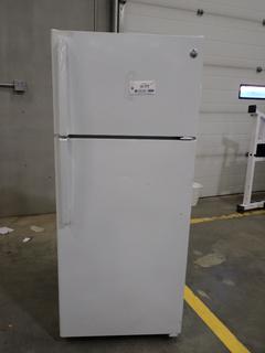 General Electric Model GTE18CTHHRWW Fridge/Freezer. SN SF796009 *Note: Dents On Door, This Item Is Located At 7103 68AVE NW- Location 2*