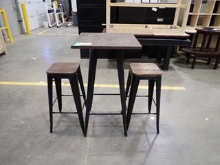 Bar Height Table C/w (2) Stools *Note: This Item Is Located At 7103 68AVE NW- Location 2*