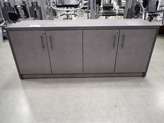 6ft X 21in X 30in 4-Door Storage Cabinet *Note: This Item Is Located At 7103 68AVE NW- Location 2*