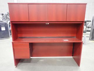 6ft X 19in X 66in Office Desk C/w Hutch *Note: This Item Is Located At 7103 68AVE NW- Location 2*