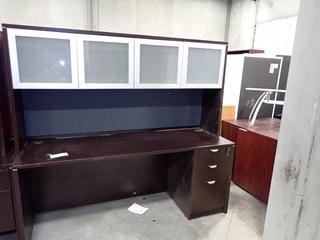 71in X 23in X 67in Office Desk C/w Hutch And Keys. *Note: This Item Is Located At 7103 68AVE NW- Location 2*