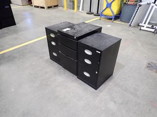 (2) 14in X 18in X 2ft 3-Drawer Filing Cabinets C/w (1) 15in X 22in X 26in 3-Drawer Filing Cabinet. *Note: This Item Is Located At 7103 68AVE NW- Location 2*