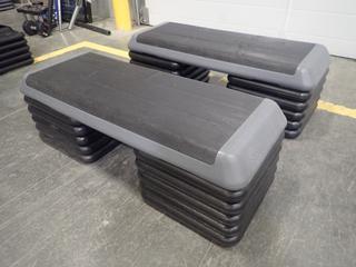 (2) The Step Fitness Steps C/w (20) Risers *Note: This Item Is Located At 7103 68AVE NW- Location 2*