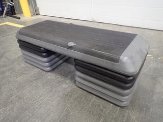 (1) The Step Fitness Step C/w (10) Risers  *Note: This Item Is Located At 7103 68AVE NW- Location 2*