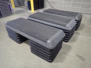 Qty Of (3) The Step Fitness Steps C/w (30) Risers *Note: This Item Is Located At 7103 68AVE NW- Location 2*