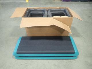 (2) The Step Fitness Steps C/w (20) Unused Risers *Note: This Item Is Located At 7103 68AVE NW- Location 2*
