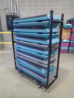 Duracart 46in X 18in X 60in Cart C/w Qty Of (14) Fitness Steps *Note: This Item Is Located At 7103 68AVE NW- Location 2*