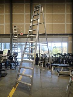 Louisville 14ft Aluminum Step Ladder *Note: This Item Is Located At 7103 68AVE NW- Location 2*