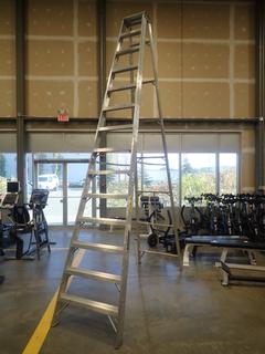 Louisville 14ft Aluminum Step Ladder *Note: This Item Is Located At 7103 68AVE NW- Location 2*