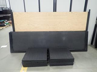 8ft X 4ft Dead Lift Platform w/ (2) 27in Sides And (10) 2ft X 2ft Interconnectable Rubber Mats  *Note: This Item Is Located At 7103 68AVE NW- Location 2*