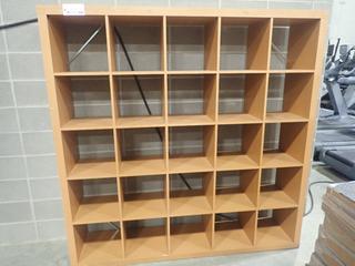 72 3/4in X 72 3/4in X 15 1/2in 25-Compartment Storage Unit *Note: This Item Is Located At 7103 68AVE NW- Location 2*