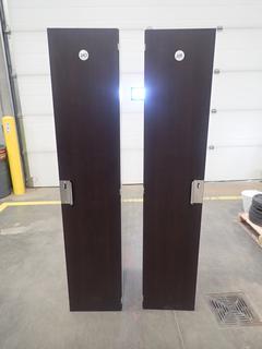 (2) 15in X 18in X 6ft Single Door Lockers w/ Right And/Or Left Swing Doors *Note: This Item Is Located At 7103 68AVE NW- Location 2*
