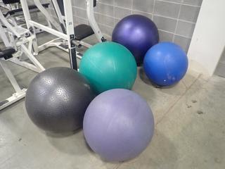 Qty Of (5) Assorted Exercise Balls *Note: This Item Is Located At 7103 68AVE NW- Location 2*