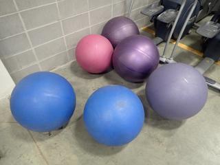 Qty Of (6) Assorted Exercise Balls *Note: This Item Is Located At 7103 68AVE NW- Location 2*