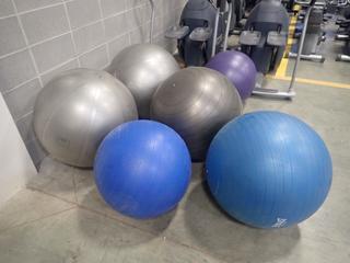 Qty Of (6) Assorted Exercise Balls *Note: This Item Is Located At 7103 68AVE NW- Location 2*