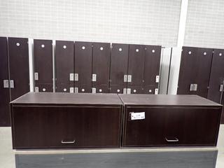 (2) 3ft X 16in X 16in Storage Cabinets. *Note: This Item Is Located At 7103 68AVE NW- Location 2*