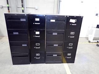 Qty Of (4) 4-Drawer Filing Cabinets *Note: This Item Is Located At 7103 68AVE NW- Location 2*