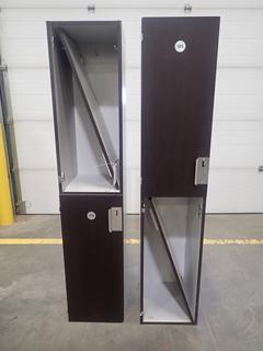 (2) Single Lockers w/ 2-Doors *Note: Some Doors Need To Be Re-Attached, This Item Is Located At 7103 68AVE NW- Location 2* 