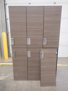 45in X 18in X 6ft 6-Door Locker *Note: (1) Door Needs To Be Re-Attached, This Item Is Located At 7103 68AVE NW- Location 2* 