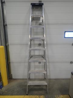 Featherlite 8ft Aluminum Step Ladder *Note: This Item Is Located At 7103 68AVE NW- Location 2*