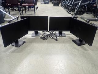 Qty Of (4) Dell Model E-2214H6 22in LCD Monitors C/w Power Cords *Note: This Item Is Located At 7103 68AVE NW- Location 2*