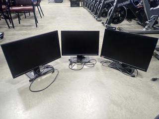 (1) Dell Model E2311HF 23in LCD Monitor C/w (1) Dell E2210C 22in Monitor And (1) E1909WC 19in LCD Monitor And Power Cords. *Note: This Item Is Located At 7103 68AVE NW- Location 2*