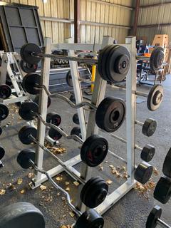 Apex Barbell Rack w/ Barbells.