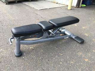 Life Fitness SMAB-0102-103 Adjustable Bench, S/N 081109011058.
