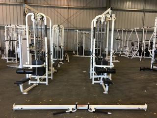 Life Fitness 5M82, 8-Stack Multi Jungle, S/N 85980.