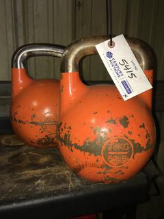 (2) 28Kg / 62lb Kettle Bells.