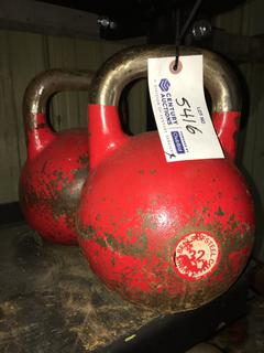 (2) 32Kg / 71lb Kettle Bells.