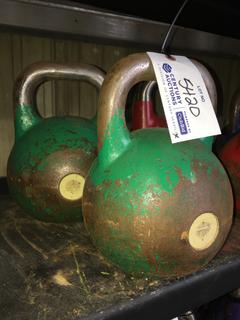 (2) 24Kg / 53lb Kettle Bells.