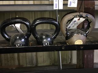 (2) 4Kg & (1) 8Kg ? Kettle Bells.