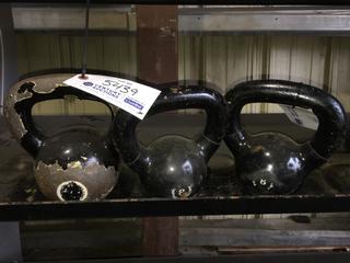 12Kg & (2) 8Kg Kettle Bells.